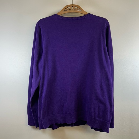 Talbots Women’s 2X Purple Cardigan Sweater - Picture 3 of 7